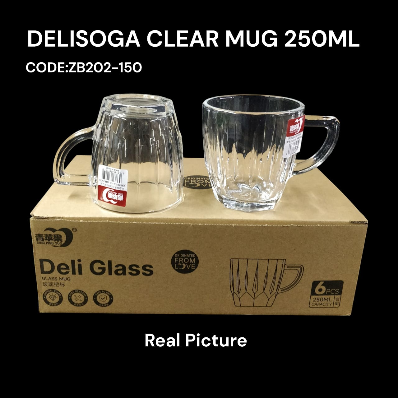 Delisoga Clear Mug 250ml