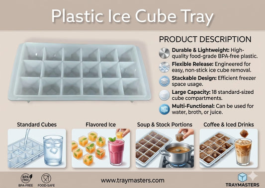 Plastic ice cube tray