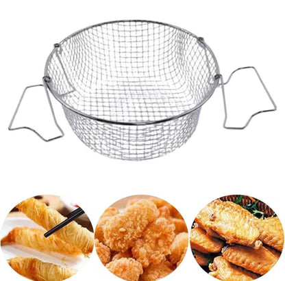 Stainless steel deep frying basket sieve