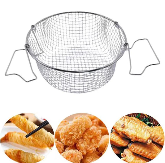 Stainless steel deep frying basket sieve
