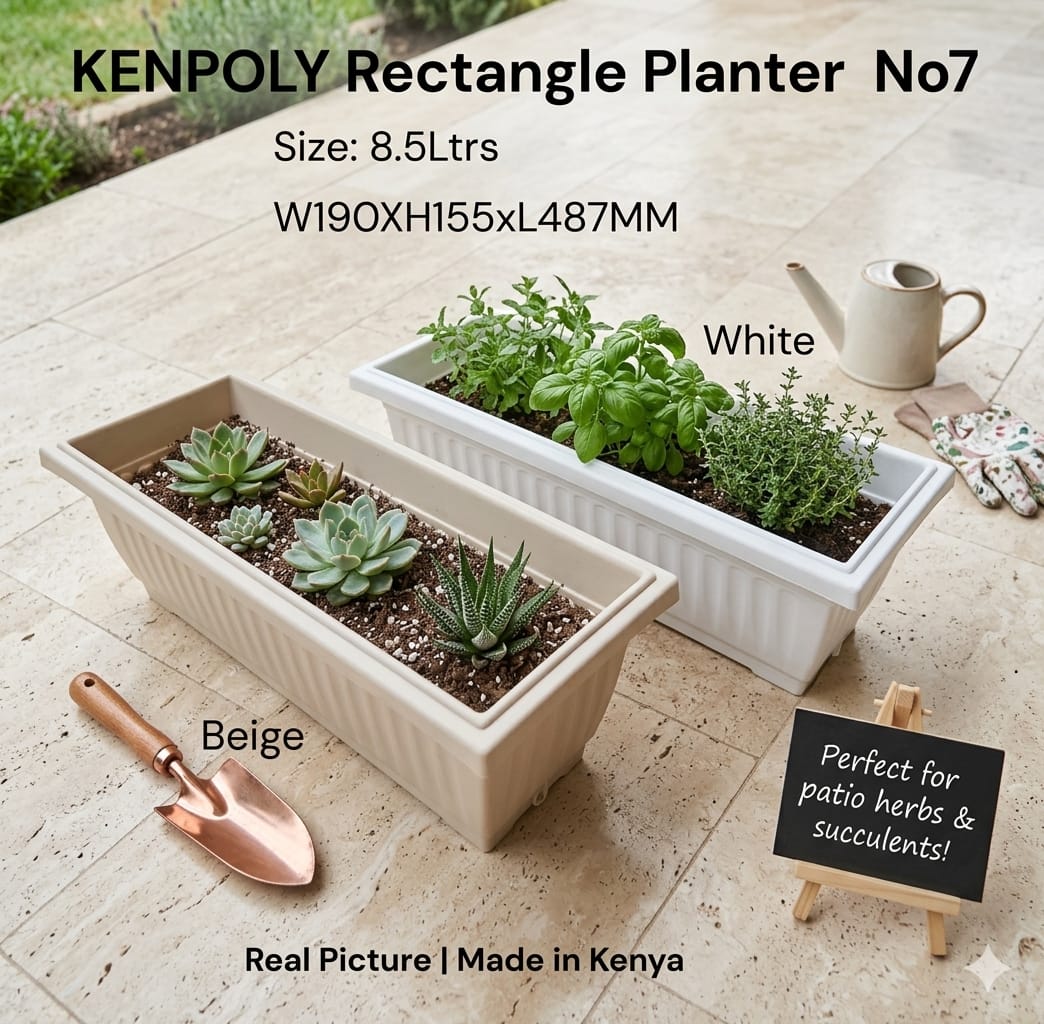 Rectangle Plastic Planter 1pc