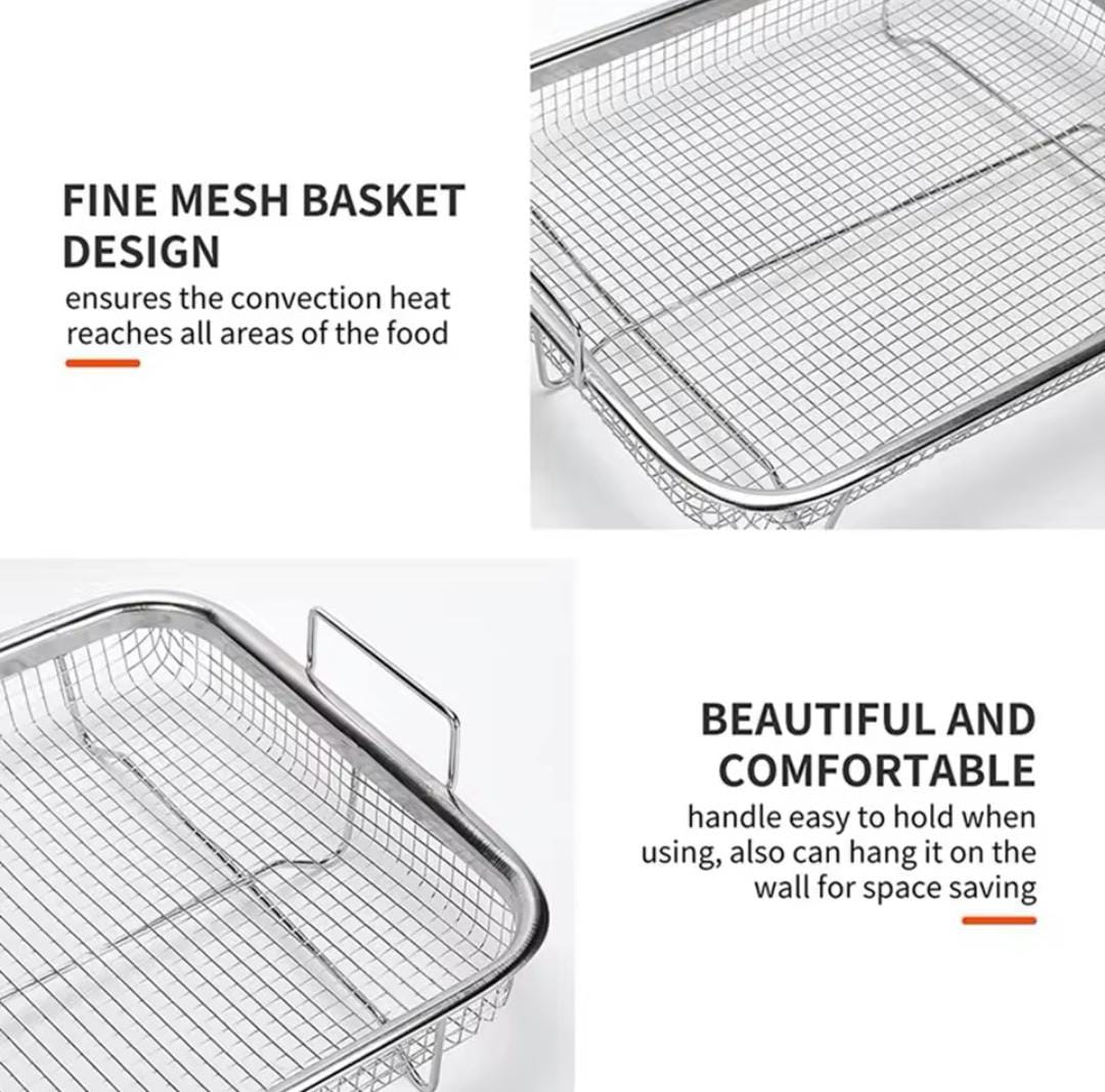 Air fryer basket for oven