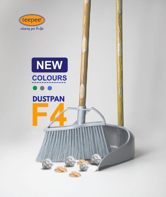 Teepee Stand-Up Dustpan with Brush Set
