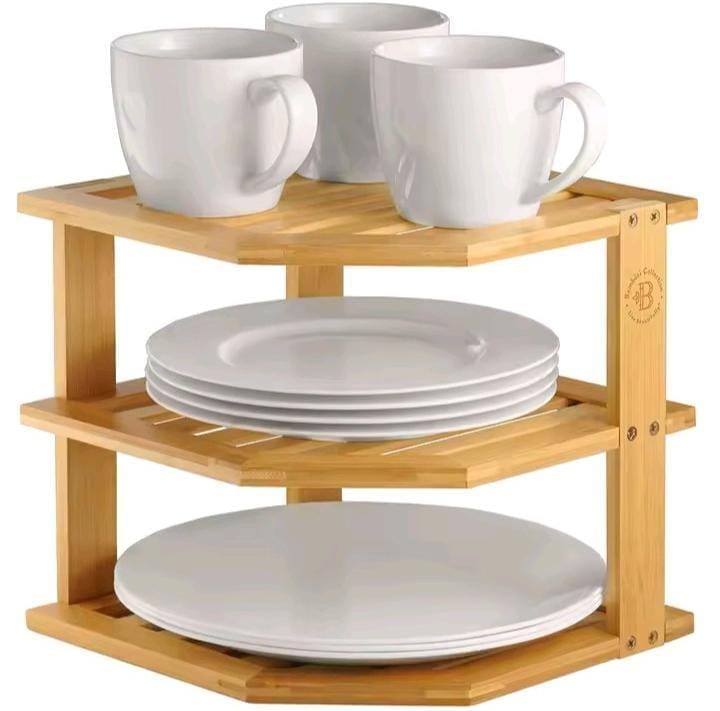 3 in 1 bamboo kitchen  corner rack