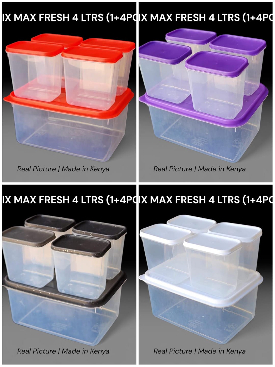 ADIX Max Fresh 5pcs Container Set (1pc – 4L + 4pcs – 0.6L)
