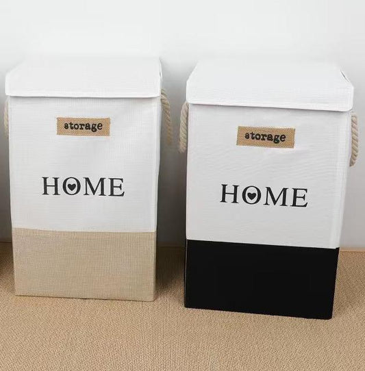 Foldable Home Storage/Laundry Hamper with lids 1pc