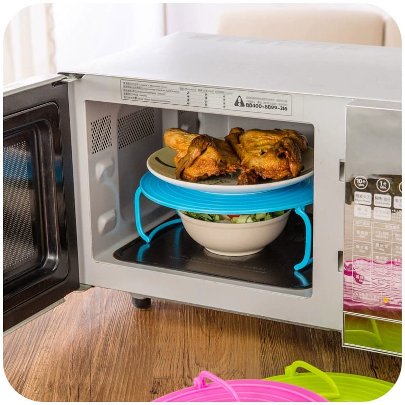 Multifunctional microwave or fridge placement rack organizer