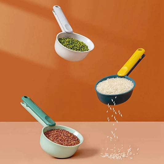 Scooping spoons with sealing clip 1pc