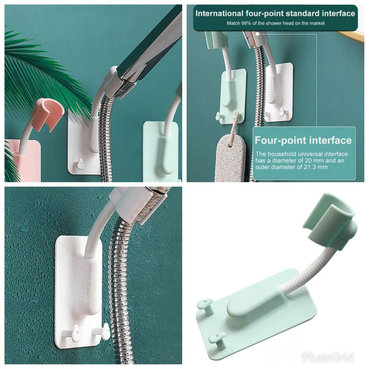 360 degrees adjustable shower head holder