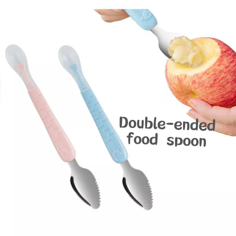 Dual head baby feeding spoon