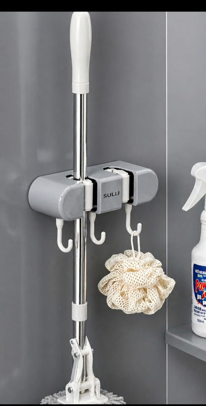 Non slip wall Mounted mop holder