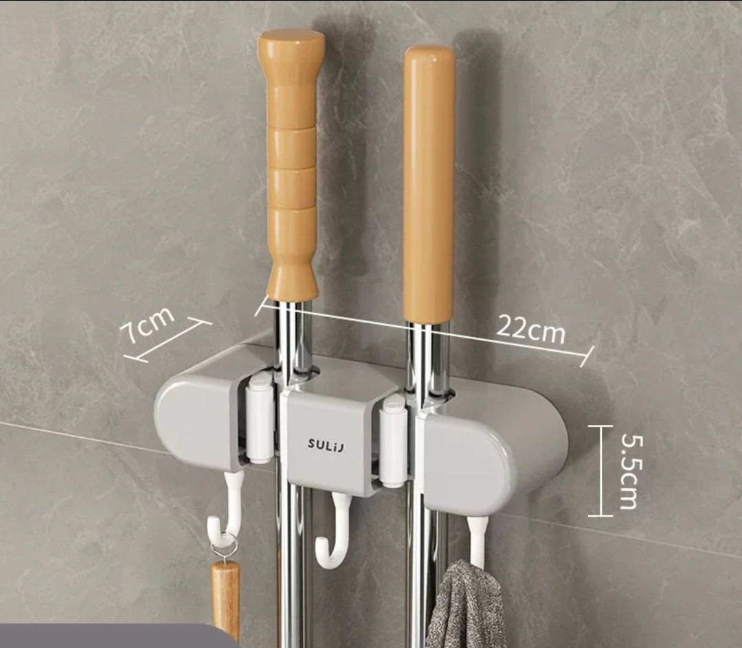 Non slip wall Mounted mop holder