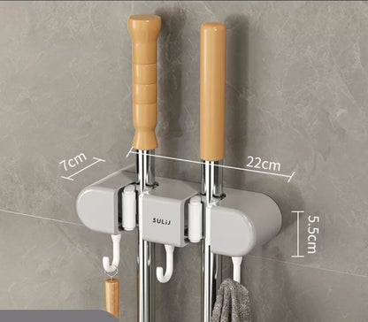 Non slip wall Mounted mop holder