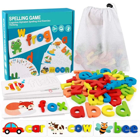Wooden spelling game