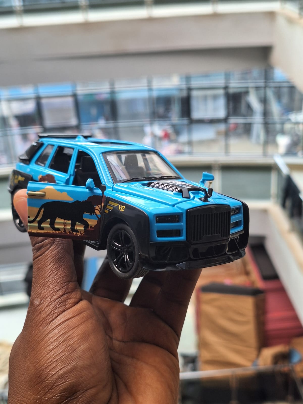 Diecast model of a customized Rolls-Royce toy