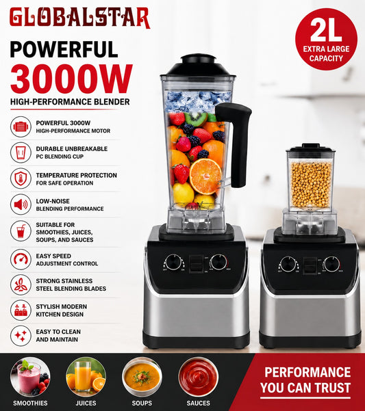 Globalstar 2 in 1 3000W 2L Blender