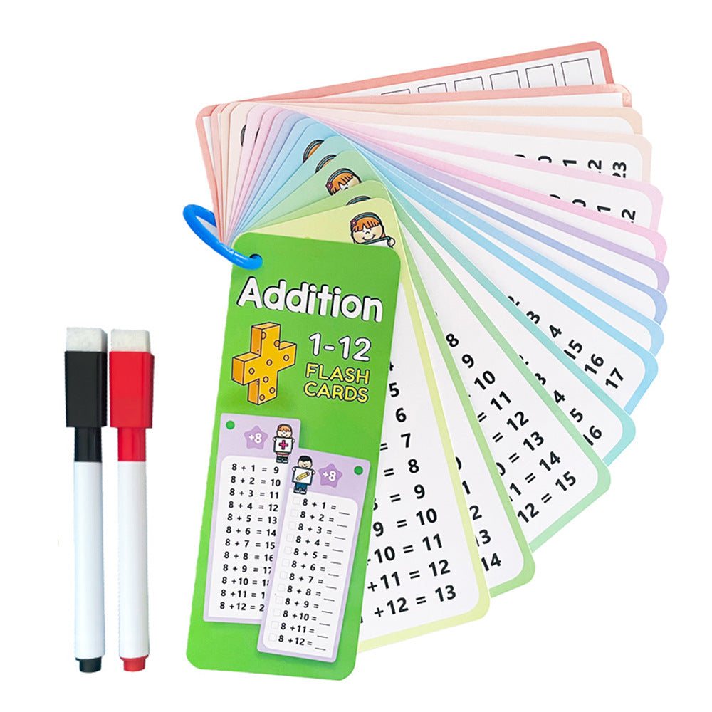 15pcs set math addition reusable number learning cards