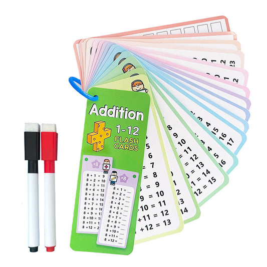 15pcs set math addition reusable number learning cards