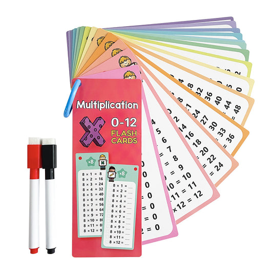 15pcs set math multiplication reusable number learning cards