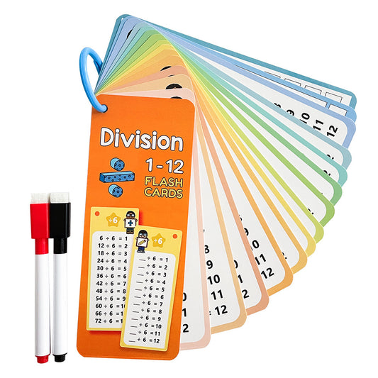15pcs set math division reusable number learning cards