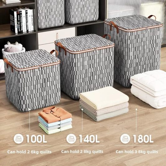 3 pcs Large capacity quilt duvet storage bags