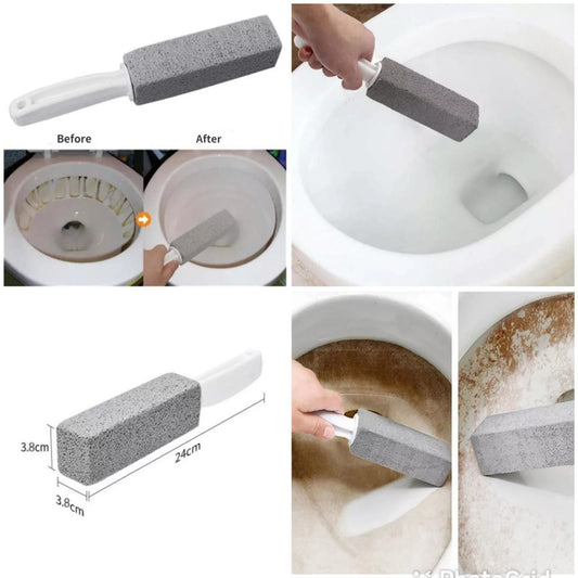 Pumice stone toilet scrubber