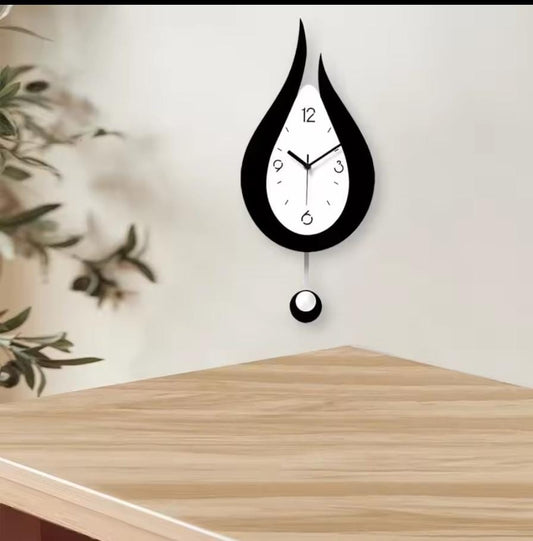 U-shaped wall clock