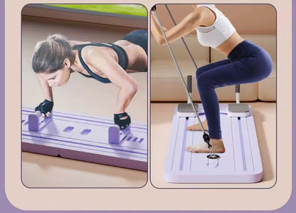 Multifunctional exercise plates board