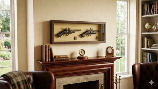 2 gun 4 bullets wall decor (27* 74 cm)