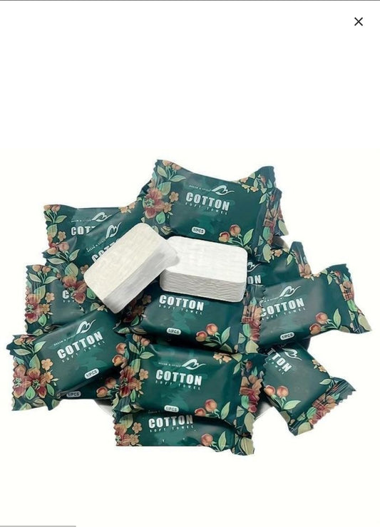 22 Pieces Pure Cotton Travel Face & Body Towels