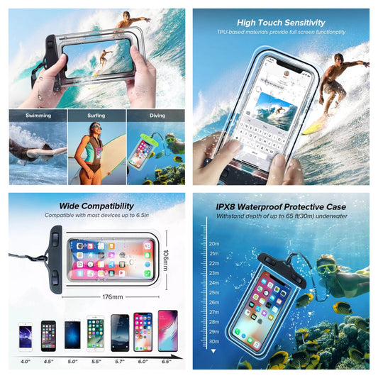 Waterproof protective phone case