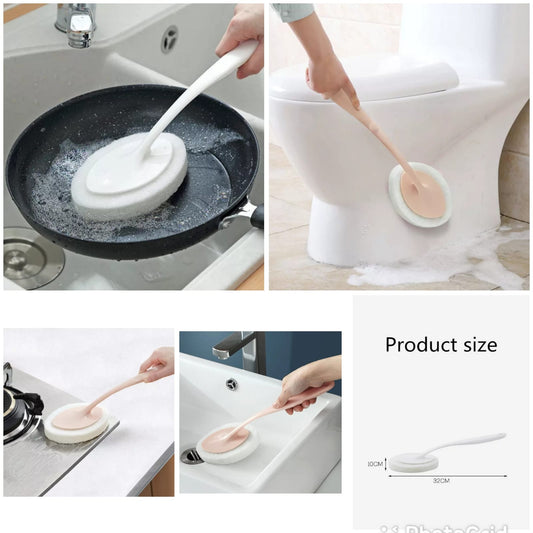 Household long handle sponge brush (2pcs)