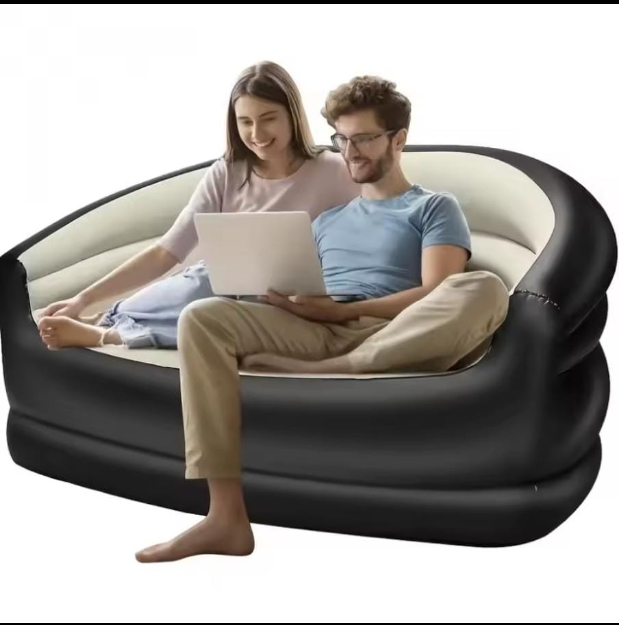 Double size Inflatable sofa seat size 135x84x62cm(with a free manual pump)
