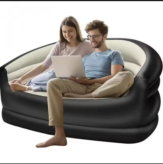 Double size Inflatable sofa seat size 135x84x62cm(with a free manual pump)