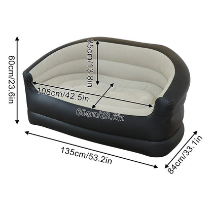 Double size Inflatable sofa seat size 135x84x62cm(with a free manual pump)