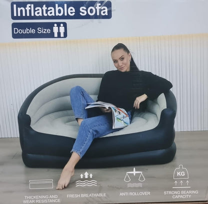 Double size Inflatable sofa seat size 135x84x62cm(with a free manual pump)
