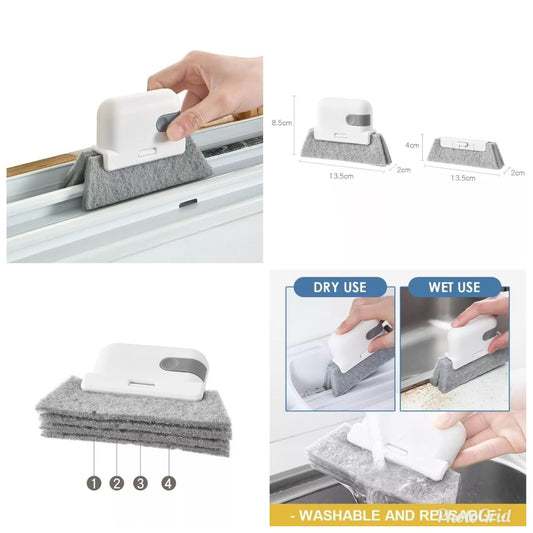 Creative multilayered groove cleaning double sided brush