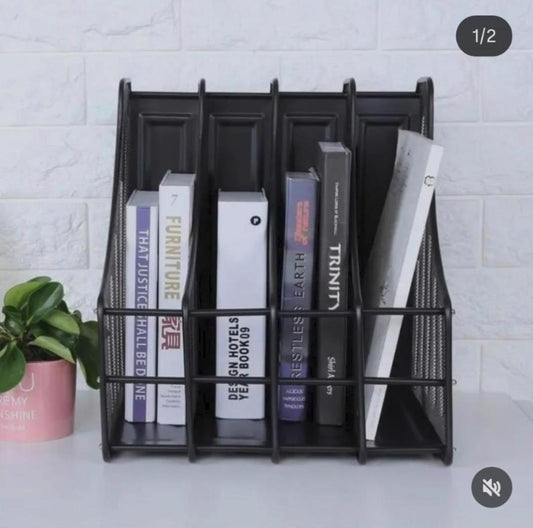 Metallic mesh desk organizer