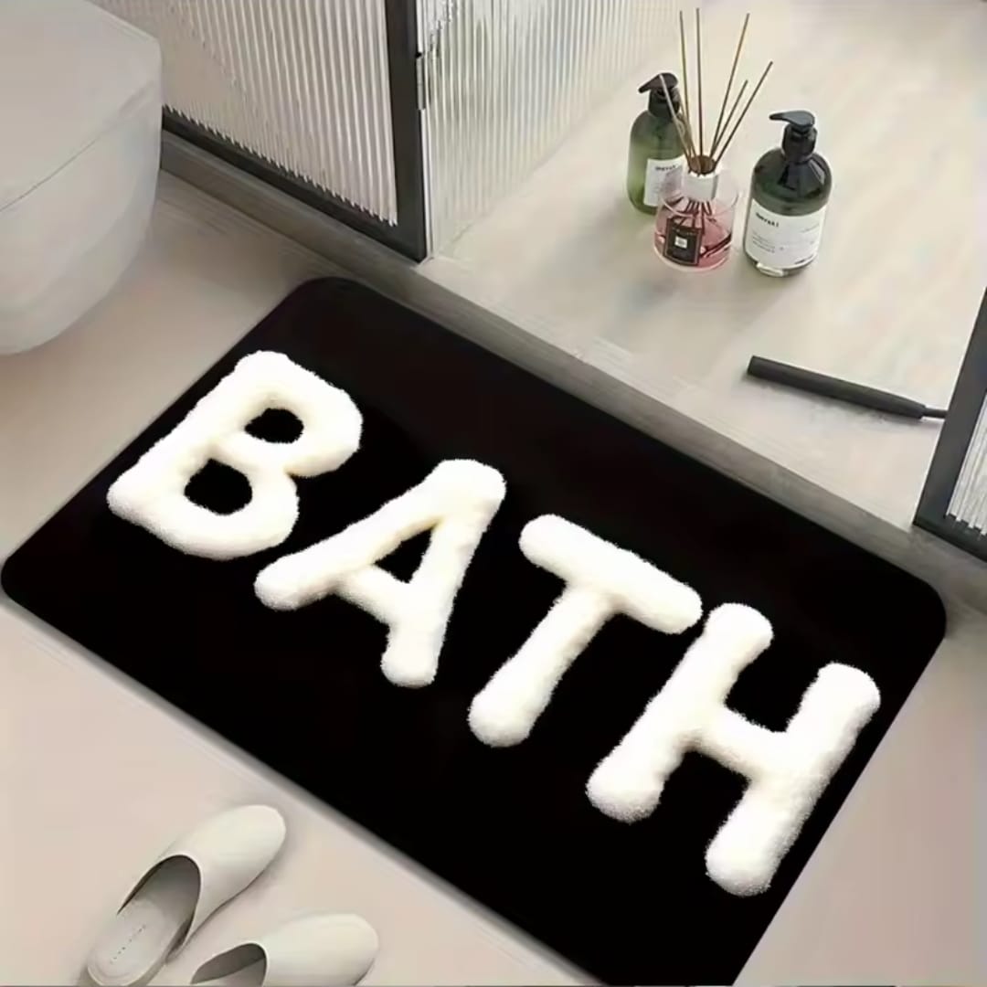 Black Bath Absorbent Diatom Bathroom Mat