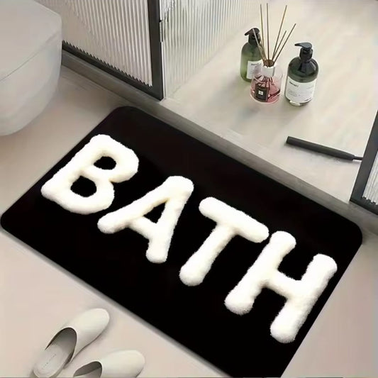 Black Bath Absorbent Diatom Bathroom Mat