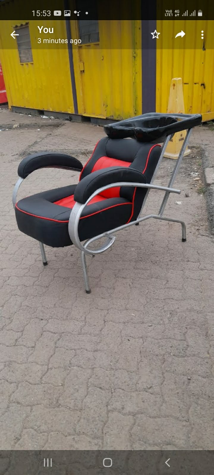 Executive barber chair with sink