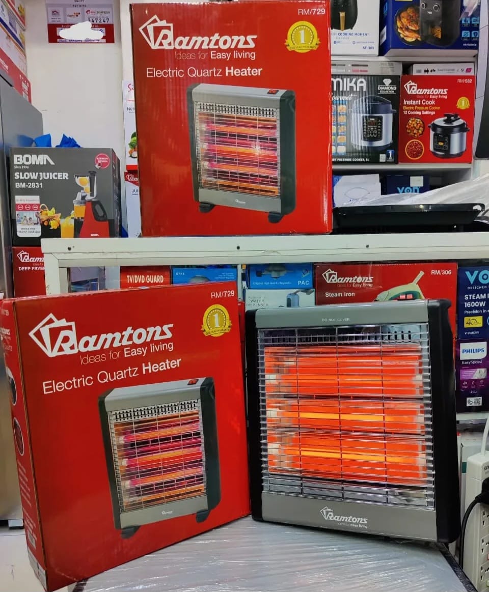 Electric 3 bar quartz heater