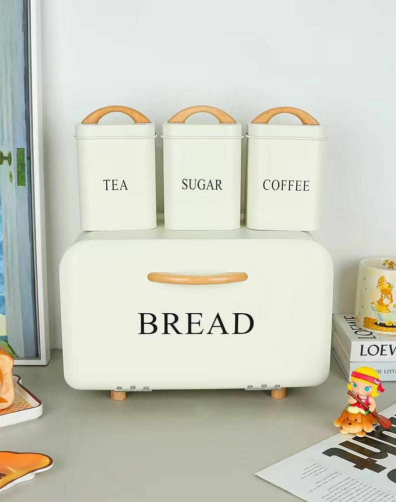 Modern Home kitchen Bread box / Tea Sugar Coffee Storage Canister