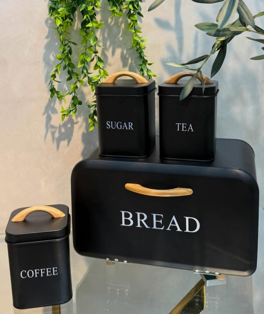 Modern Home kitchen Bread box / Tea Sugar Coffee Storage Canister