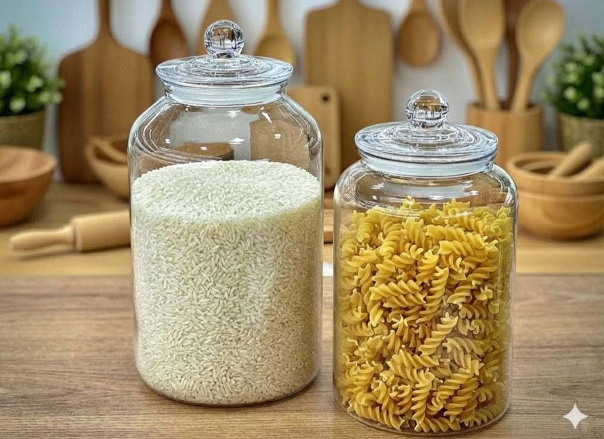 Clear Acrylic Storage Jars with Airtight Knob Lids(NOT GLASS)