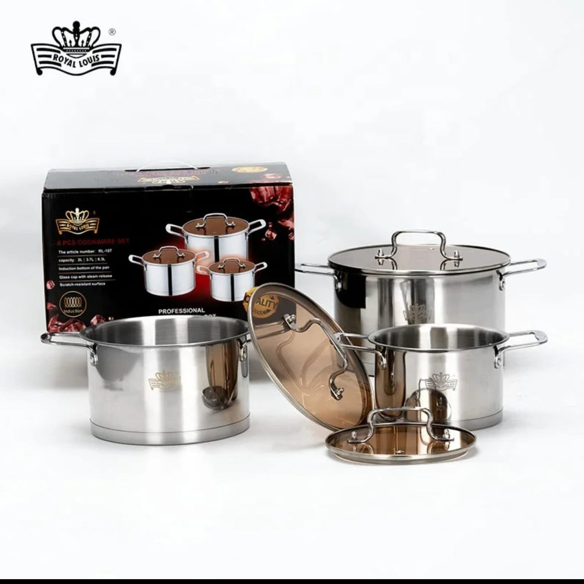 Premium Stainless steel cookware set (6pcs)