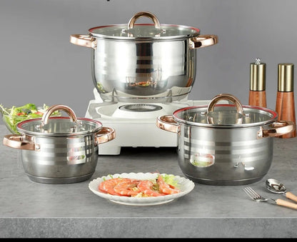 6-Piece Premium Stainless steel cookware set
