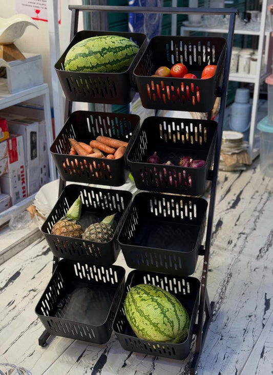 4-Tier 8-Basket kitchen fruit & Vegetable storage Trolley