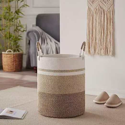 Large Woven Laundry Hamper Baskets