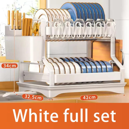 2 tier carbon steel dish drying rack